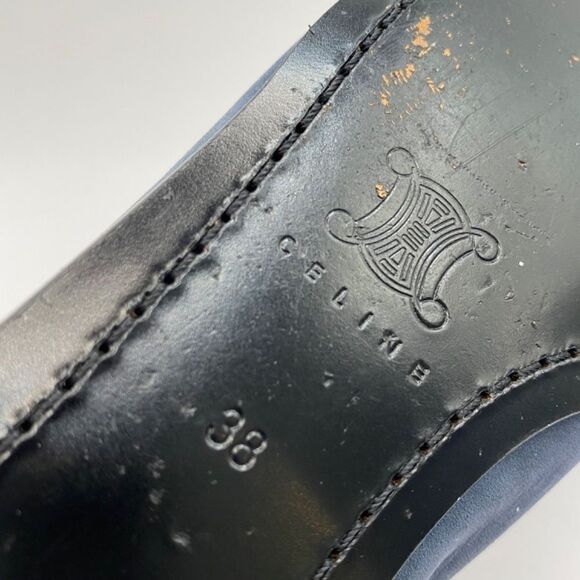 Celine Iconic Blue Suede Loafers With Tassel Size 38 - Picture 9 of 9